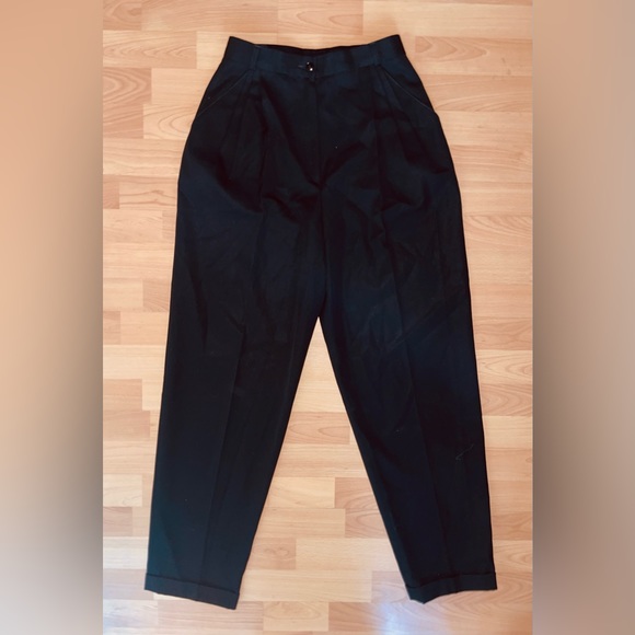 Vintage 60s Amen Wardy Audrey Hepburn Pleated Mod chanel style Black Pant - Picture 4 of 13